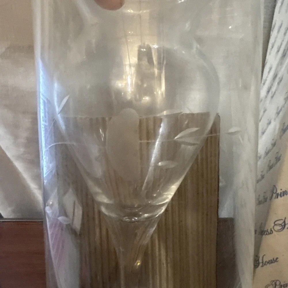 princess house 2 piece crystal vase new in box